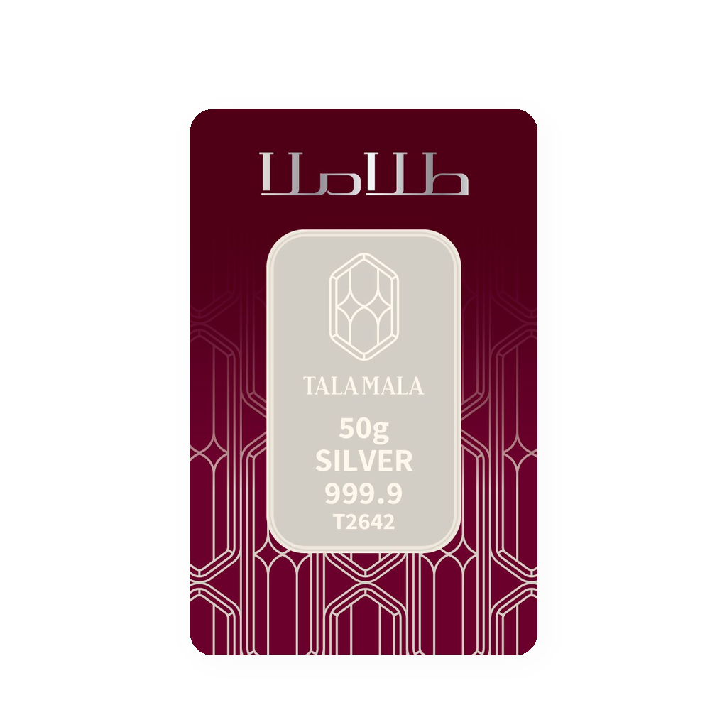 شمش نقره طلاملا ۵۰ گرم